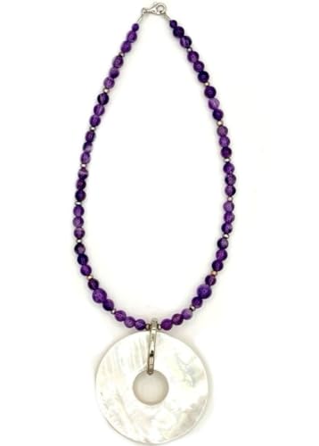 Lunghezza: 41 cm Collana ciondolo Madreperla