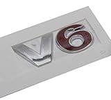 - Gewicht: 5g V6 Schriftzug für Golf Bora Passat Sharan  Chrom Rot Aufkleber Badge 3D  Original Sportwagen Design  Hier Plus Extra Schlüsselring Mit Schraubverschluss  SET