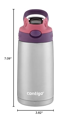 Image of Contigo AUTOSPOUT Camping Hydration Thermal Bottle 1 Count Eggplant & Punch (Pack of 4)