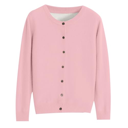 GOKKILRW Women's Cashmere Button Front Cardigan Sweaters Long Sleeve Crew Neck Soft Jumper Coats Fall Knitted Duster Jackets4