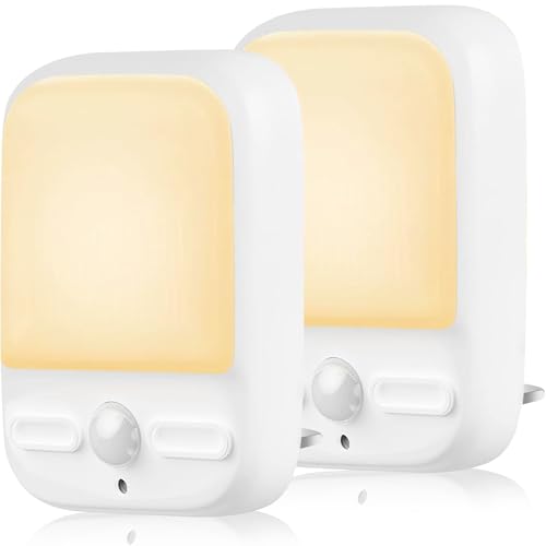 YooShine Nachtlicht Steckdose mit Bewegungsmelder Innen 2 Stück, LED...