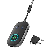 Bluetooth Transmitter Empfänger,Bluetooth 5.3 Adapter 2 in 1 Blue-Tooth Sender Klinke,Blue-Tooth Splitter für 2 Kopfhörer wie Airpods,Bluetoo th Adapter Klinke 3,5 für Kopfhörer,Auto, Audio System,TV