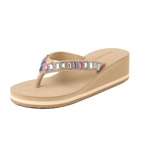 VICT POPU Flip Flops Damen Glitzer...