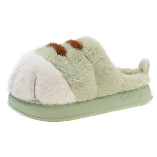 3D Cat Paw Plush Slippers Comfortable Fluffy Home Slippers for Spring Winter Slippers