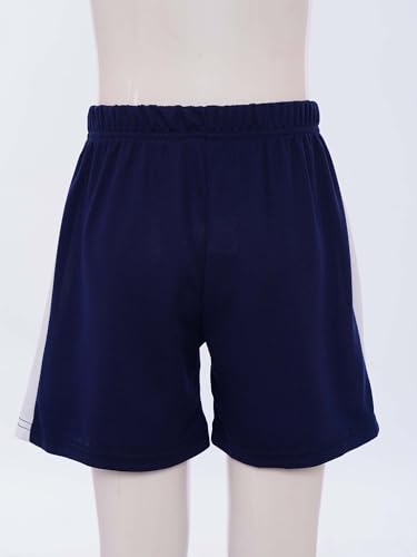 TiaoBug Kids Boys Color Block Sports Shorts Elastic Waist Quick-Dry Mesh Shorts for Soccer Basketball Running4