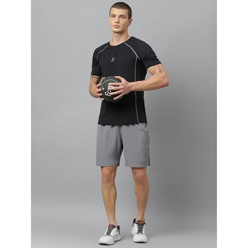 Image of ATICX Polyester Shorts for Men - Quick Dry Lightweight with Zipper Pockets - Gym, Running, Jogging, Training Half Pants for Basketball, Swimming, Badminton, Cycling, Football, Outdoor & Home Wear