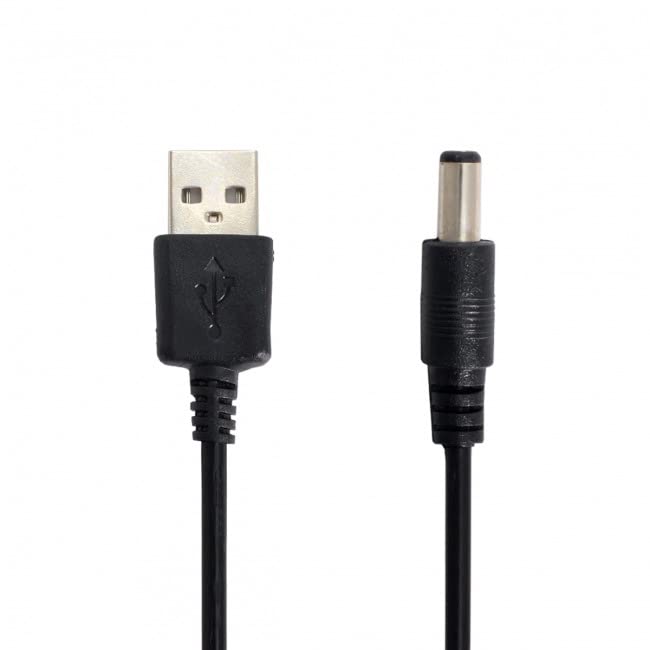 chenyang USB 2.0 A Type Male to 5.5x2.1mm DC Power Plug Barrel Connector DC 5V Cable 100cm
