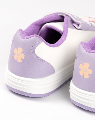 Disney Lilo & Stitch Girls Purple & White Trainers | Hook and Loop Closure Footwear for Kids | Stitch & Angel Characters2