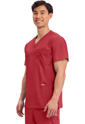 Image of Cherokee WW Revolution V-Neck Scrub Top for Men with 3 Pockets