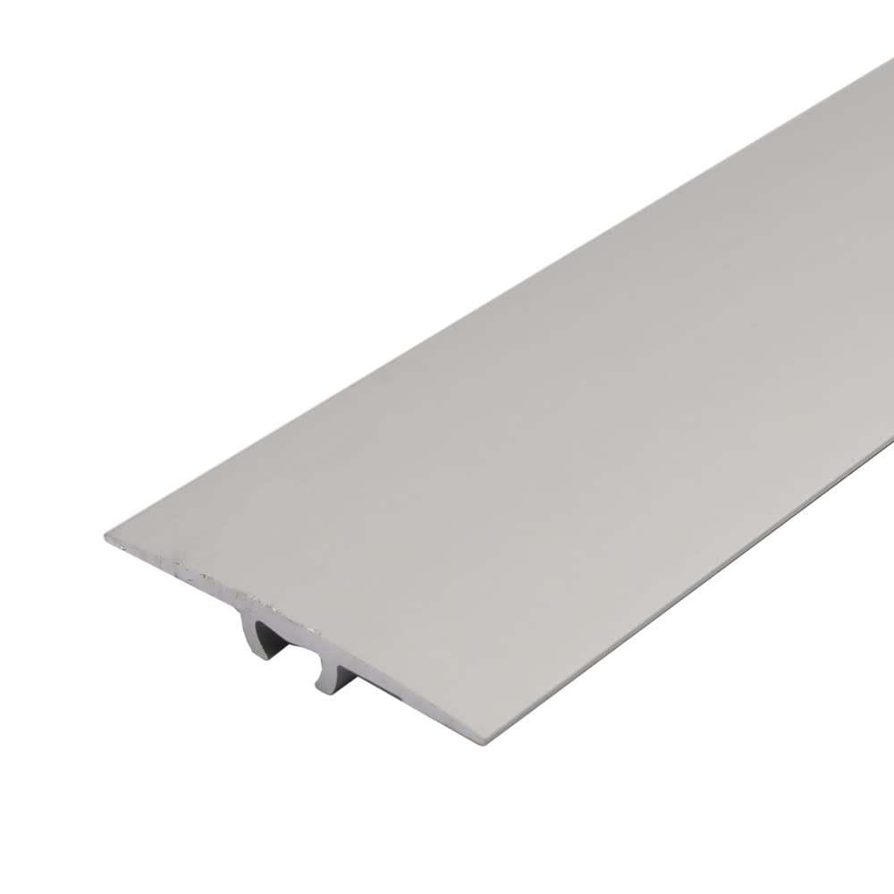A68 36mm Anodised Aluminium Flat Door Threshold Strip - Silver, 2.7m