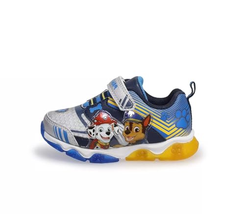Nickelodeon Boy's Paw Patrol Chase and Marshall Light Up Sneakers (Navy/Yellow, Numeric_12)2