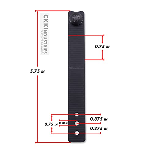Iwb Soft Belt Loops - Black – W/Heavy Duty Rubberized Nylon Pull-The-Dot Security Snaps & Mounting Hardware - Holster Loops For Iwb Carry - (Fits 1.25" To 2.00" Belts (Adjustable) - (Pair) #TOP1