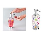 InterDesign Doodle Soap & Lotion Dispenser, for Kitchen or Bathroom Countertops- Multi Color/Chrome