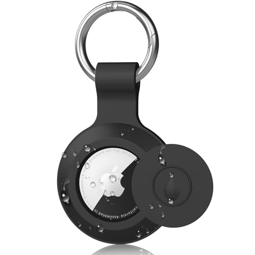 Meliya AirTag Portachiavi per Apple Airtag, Impermeabile Silicone Custodia per Airtag Apple con Portachiavi, Cover...