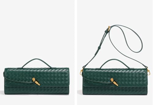 Image of Upbull Trendy Woven Evening Clutch Purses Women Underarm Shoulder Handbag Cute Satchels Crossbody Purse PU Leather Wallet