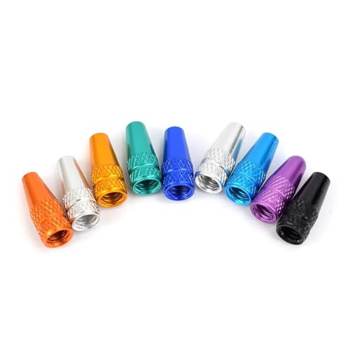 Tapas para válvula de neumático de bicicleta de aleación de aluminio 4/8 pcs para MTB y carretera (tamaño: 4 pcs titanio) miniatura 4