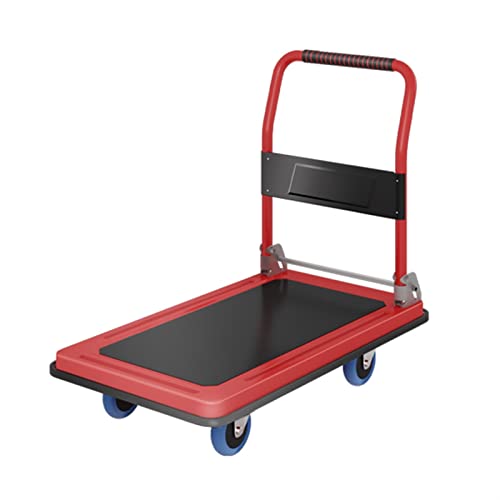 Carretilla plegable para carga con ruedas giratorias 360° color rojo miniatura 1