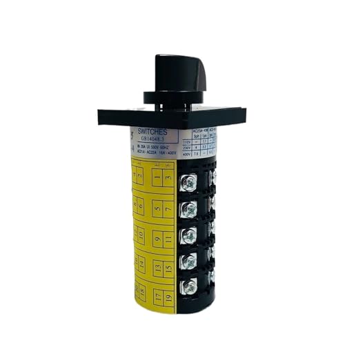 Interruptor de leva de 20A con selector rotativo de 8 posiciones y 5 polos HZ5B-20/5 3