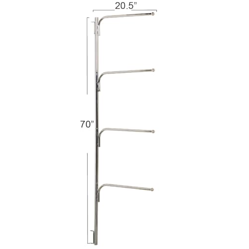 Household Essentials Hinge-It Clutterbuster Family Towel Bar, Silver, Storage - Image 2