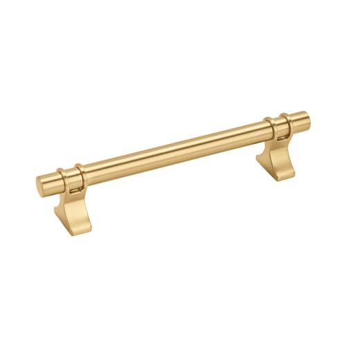 Image of Amerock | Cabinet Pull | Champagne Bronze | 5-1 /16 inch (128 mm) Center to Center | Davenport | 1 Pack | Drawer Pull | Drawer Handle | Cabinet Hardware