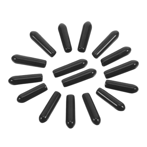 DECHOUS 600pcs PVC Soft Threaded Cap Insulated Screw Thread Cap Covers for Bolt Screw Protection 3mm Black Easy Install