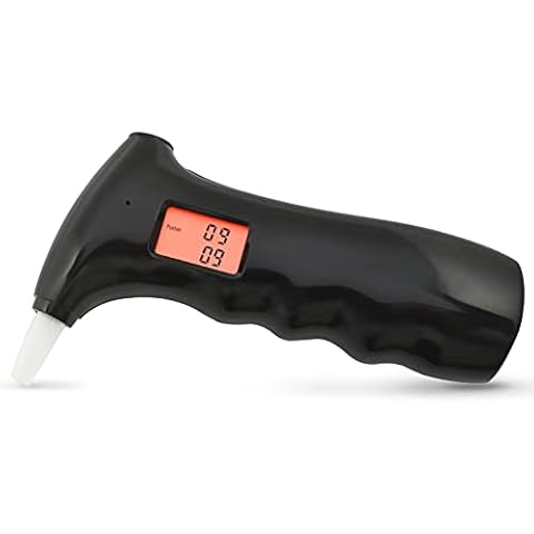 Irtyif Breathalyzer, Alcohol Tester, Black Portable Alcohol Breath Tester with LED Display Digital Fast, High Accuracy Alcohol Detector, Breath Alcohol Tester for Personal Professional Use Cover