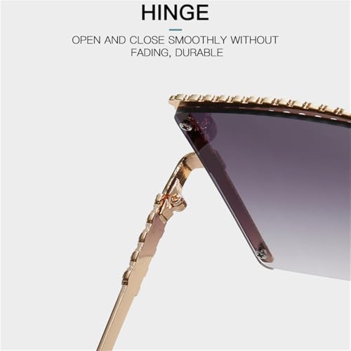 Lunettes de soleil une pièce sans cadre dégradées pour femmes - 7