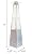 Taylor & Logan Blaise Silver Stainless Steel Outdoor Pyramid Propane Patio Heater with Wheels - 42,000 BTU