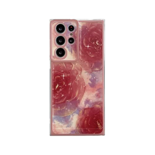 Coque Fleur de Luxe Samsung S22 Ultra protection rigide rose antichoc