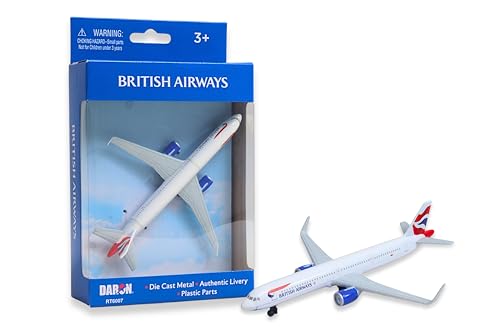 Daron British Airways A321 Union Jack Livery Single Planes Die-Cast Metal Collectible Airplane Toy with Plastic Parts for Ages 3+