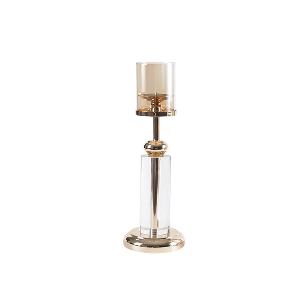 Portavelas Candelabro de Cristal for decoración del Porche la Sala Estar Decoración(Grande)