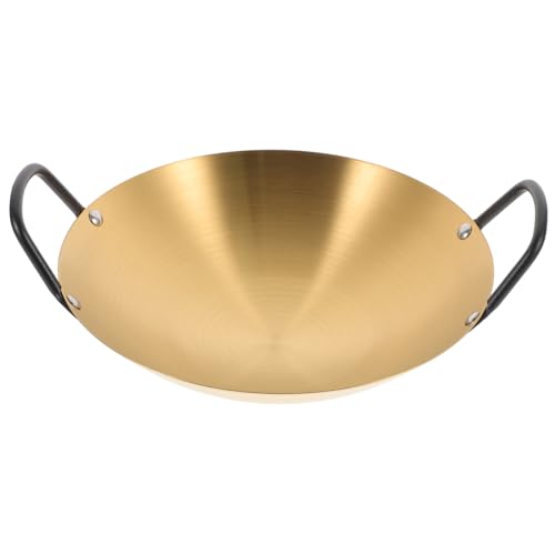 Wok de acero inoxidable con doble asa y recubrimiento antiadherente miniatura 1