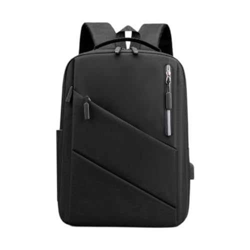 Sac à dos d'affaires DuskHaven noir multi-poches pour homme et femme actif au bureau