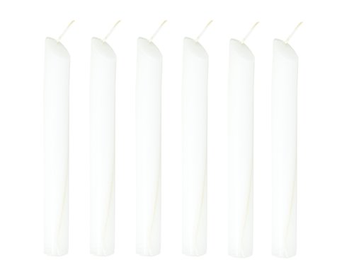 Funny Guy Mugs Solid Color Drip Candle with 30 Minutes Operating Time, Unscented Dripping Candles for Wine Bottles, Decor for Wedding, Event & Party, Pack of 6, White