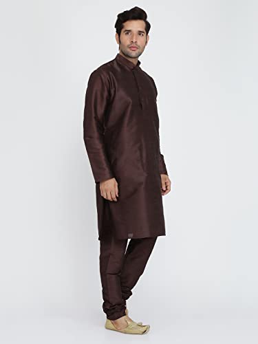 Image of Royal Kurta Men's Silk Blend Kurta & Churidaar Pyjama Set