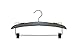 NAHANCO NH11B Wooden Intimate Apparel Hanger with Chrome Hardware and Dropped bar in Low Gloss Black