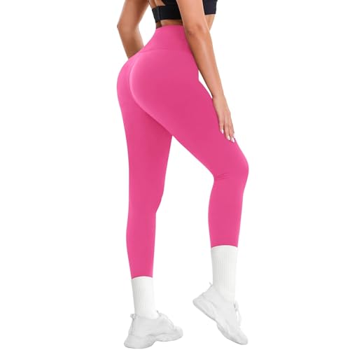 Leggings for Women - Soft High Waisted Tummy Control Workout Yoga Pants XX-Large 5-pink