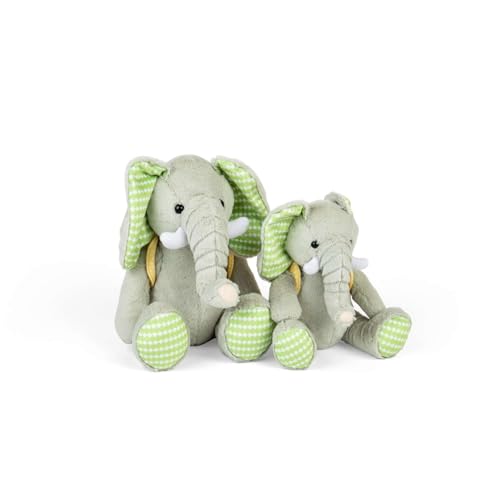 Bigjigs Toys Peluche éléphant Doudou Doux, Peluches pour Enfants, Animaux en Peluche, Cadeaux pour bébés et Tout-Petits, dès 12 Mois