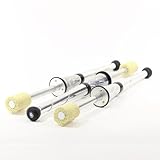 Zeekio Fire Torch Juggling Club Set - Premium Quality - Set of 3 (All Silver)