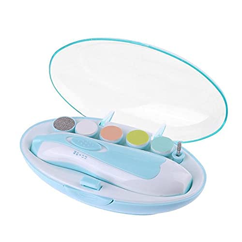 Hiniry® Baby Nail Trimmer Electric Safe Baby Nail Clippers Baby Nail File Kit Manicure Set, Trim Polish Grooming kit for Newborn Toddler or Adults Toes Fingernails, 6 Grinding Heads and LED Light-image-33