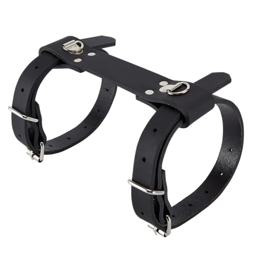 GARGOYLE BELLS Black Leather Blanket Holder For Motorcycle Heavy Duty Genuine Leather Carry Strap For Picnic Bedroll Blankets (Black Leather)