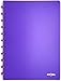 Atoma - 4.1373 - Cahier à Anneaux avec Couverture en Polypropylène Recyclable et 72 Feuilles Détachables (144 Pages) - Quadrillé 5x5mm avec Marge - A4 - Mauve Transparent