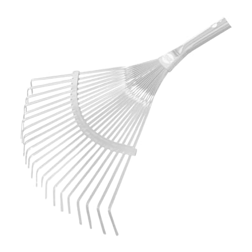 Amig - Rastrillo para Jardín sin Mango – Cabezal de Acero Zincado para Recoger Hojas y Rastrojos sin Dañar el Césped - 22 Púas Metálicas Planas – Lamas Regulables 30 a 50 cm – Casquillo 30 mm