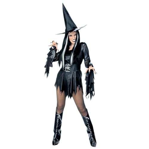 W WIDMANN MILANO Party Fashion - Costume de sorcière Morgana pour Adulte, 11001230, Multicolore, 36-38