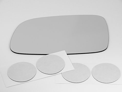 Fits 99-04 Grand Cherokee, Left Driver, Fit Over Replacement for Auto-Dimming Type, Mirror Glass Lens with Adhesive, USA (Mirror Does Not Auto-Dim)