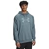 Under Armour Men's Rival Fleece Logo Hoodie, (587) Jasper Blue / / Serpentine, Medium