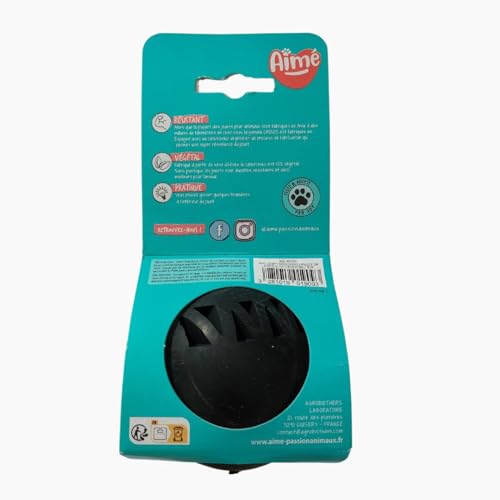 Aimé Dog Toy, Cronos Series, Toy for Dogs, Ball for Dogs, with a Container for Treats for Dogs, Vegetable and Natural, 8 cm - Image 3