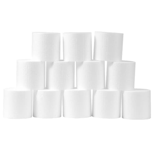 3 Inch Foam Circles for 12-Pack 3 Inch Thick, Crafts, Polystyrene Circles for DIY Crafts School Supplies Decorations(White)