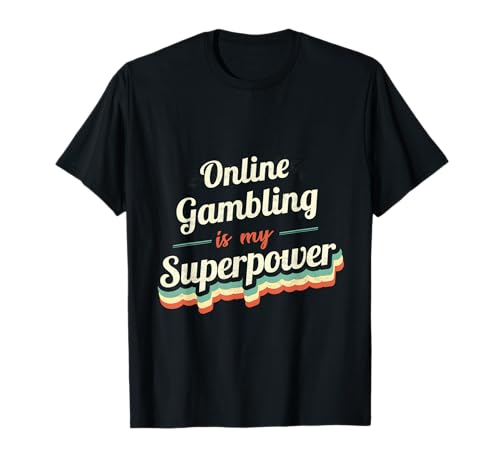El juego en línea es mi Superpoder Online Gambling Vintage Camiseta