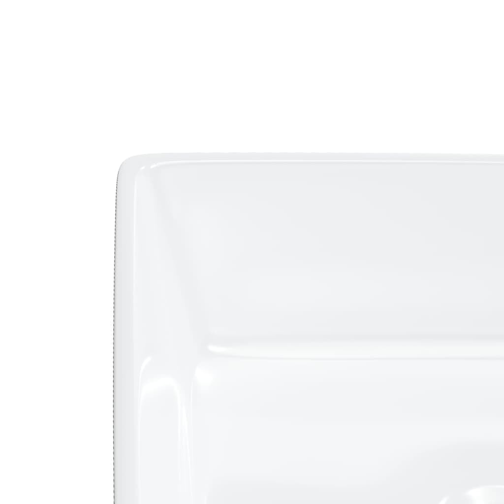 ShGaxin Lavabo Cuadrado de cerámica Blanco 37x37x13 cm, Fregadero, Lavabo Baño, Lavamanos Baño, Lavatorio Casa De Banho, Mueble Lavabo sobre Encimera